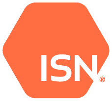 Orange hexagon with centered white "ISN" letters, symbolizing engineering and reliability support.