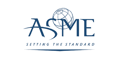 ASME logo featuring a stylized globe above the 'M' and the tagline "Setting the Standard" below.