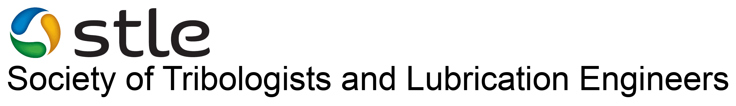 STLE logo featuring a multicolored swirl, symbolizing engineering and the Society of Tribologists and Lubrication Engineers.